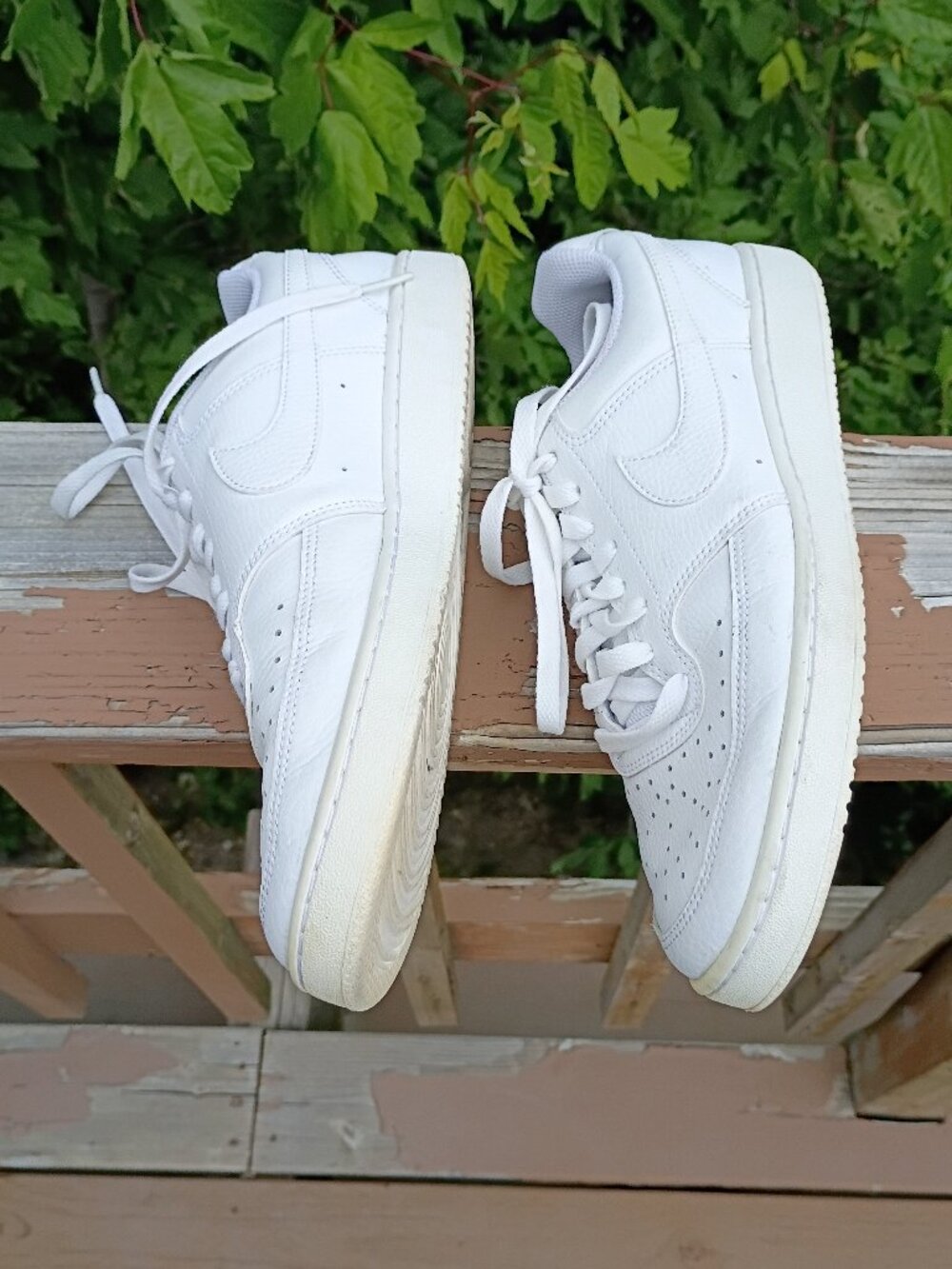 Nike white Court Vision sneakers sz 10 - Picture 7 of 11